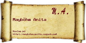Mayböhm Anita névjegykártya