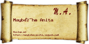 Mayböhm Anita névjegykártya